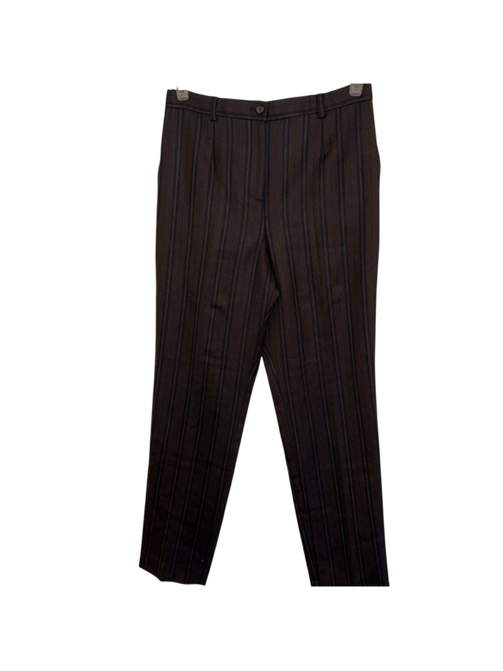 PENDLETON Women's Brown Pinstripe Virgin Wool Pants EUC Size 6